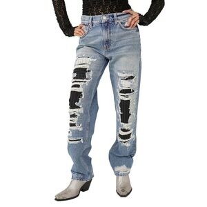 Nwt | Free People We the Free McCoy Destroyed Straight Leg Jeans Size 27